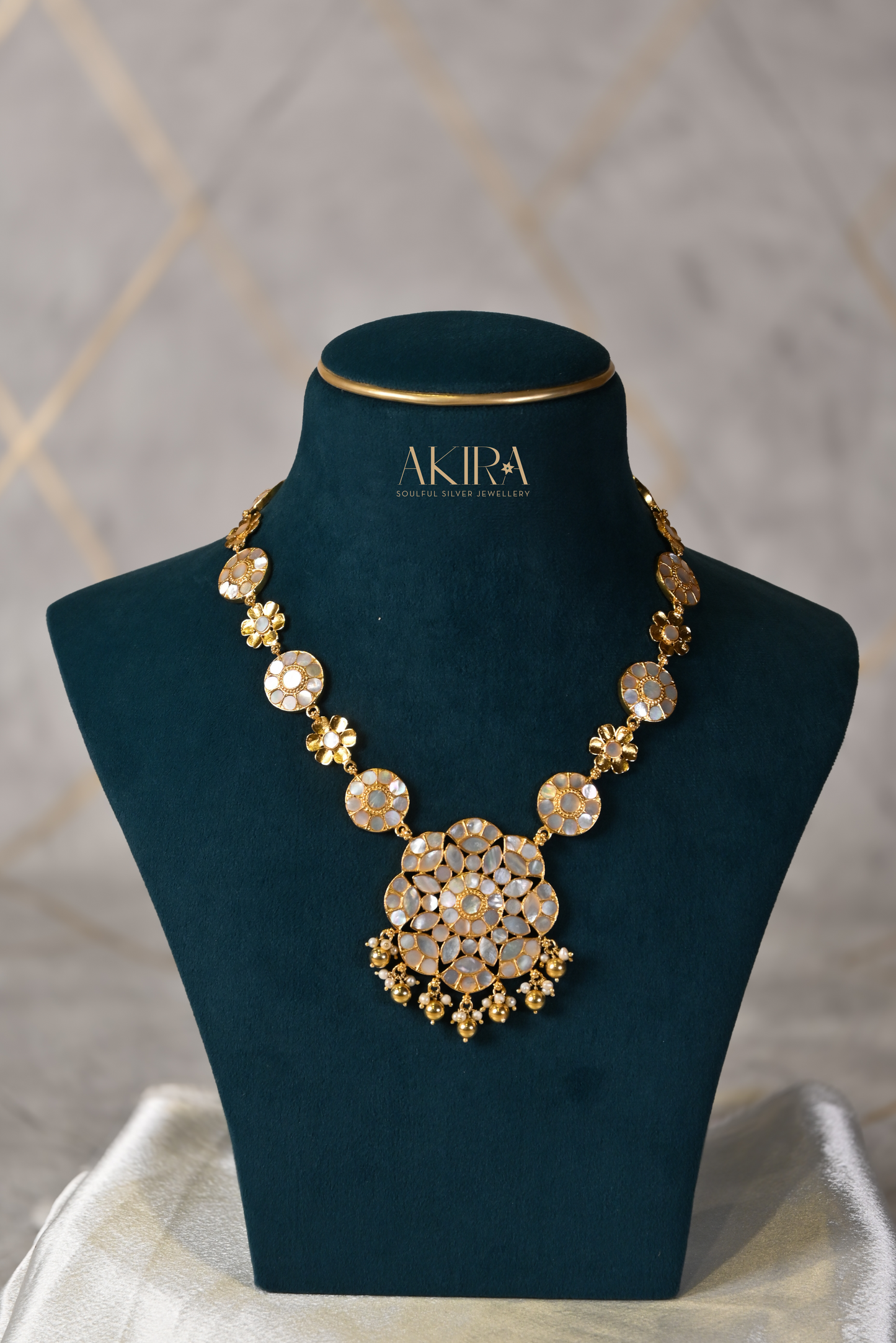 The Golden Bloom Necklace & Earrings