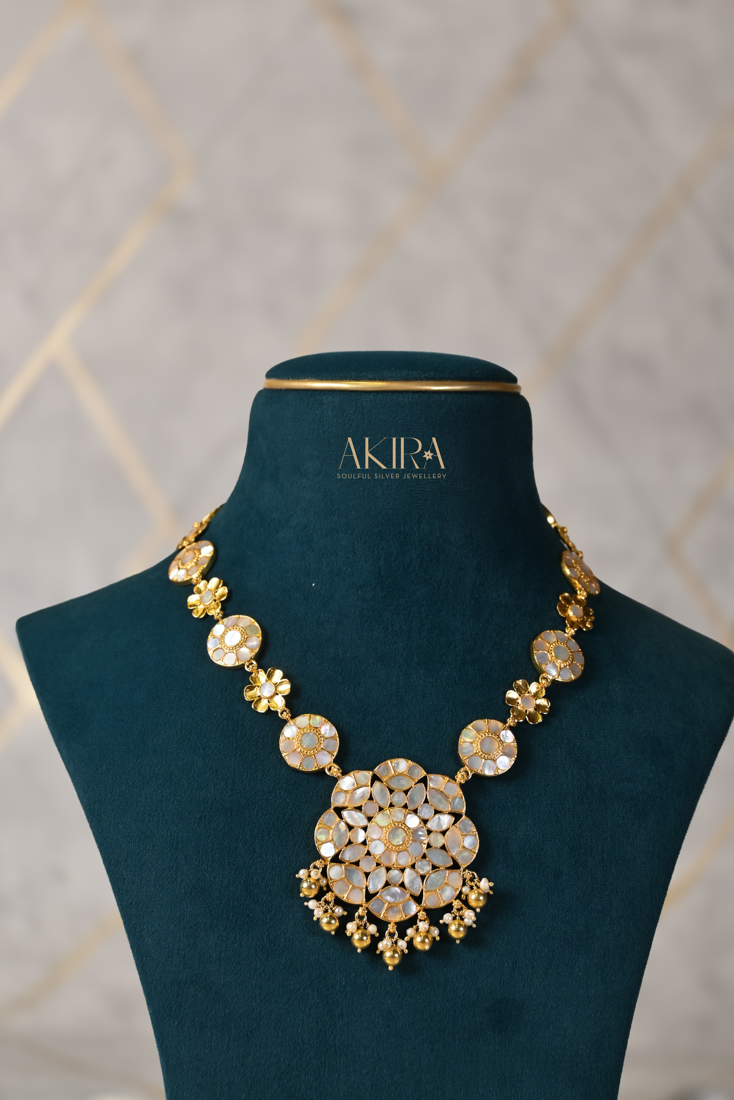 The Golden Bloom Necklace & Earrings