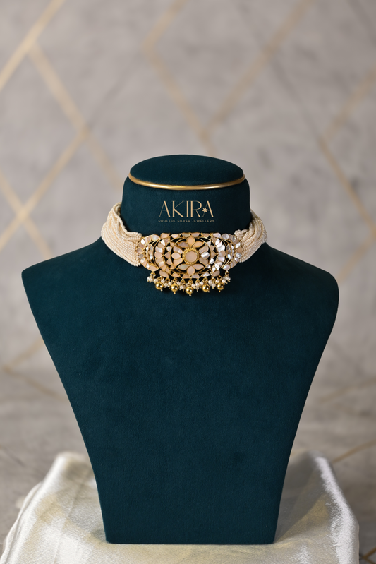 The Pearl Blossom Choker & Earrings