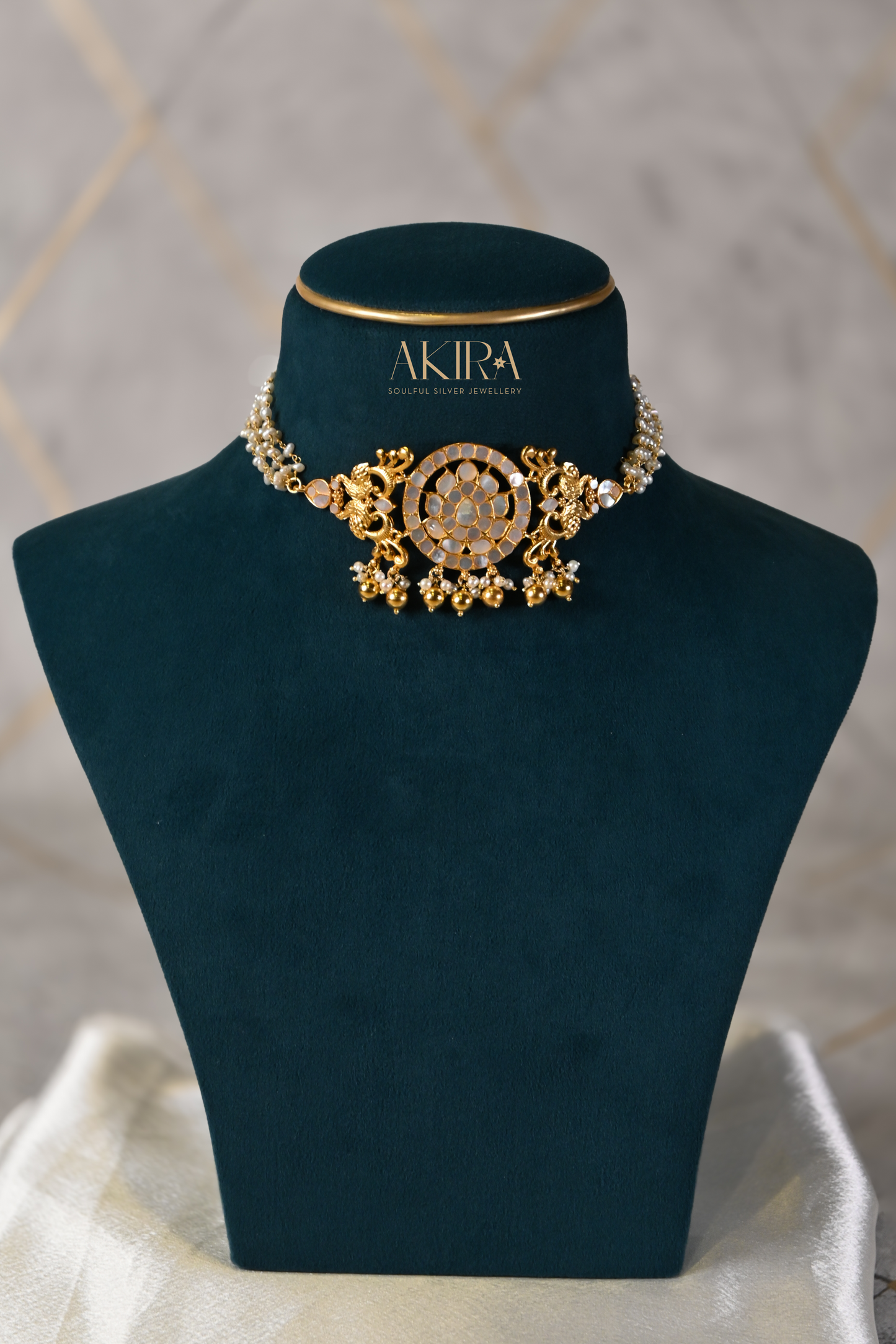 The Peacock Grace Choker & Earrings