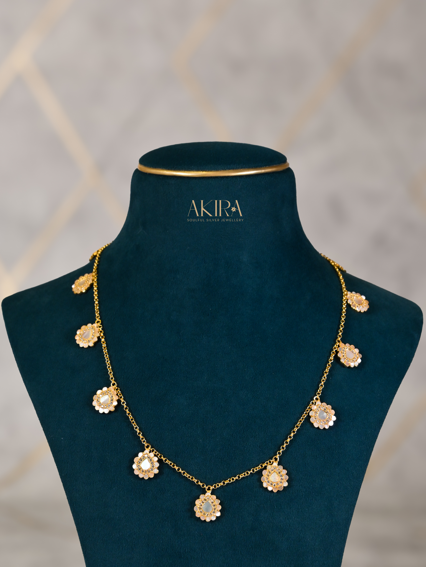 The Floating Pearl Necklace & Earrings