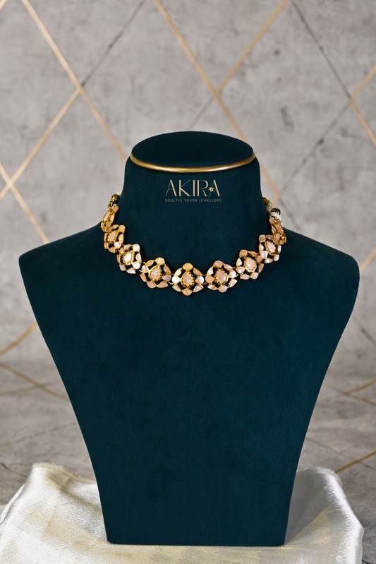 The Lotus Pearl Choker & Earrings