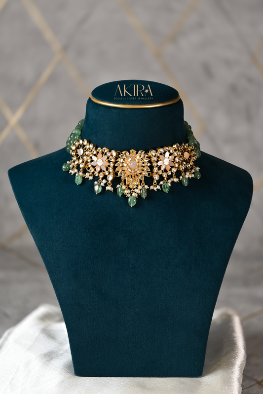 The Garden Pearl Choker & Earrings