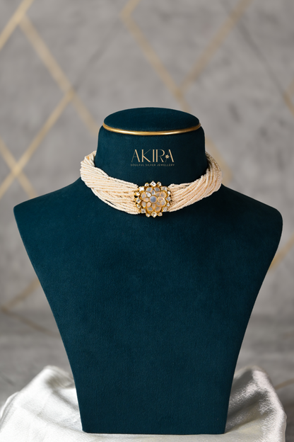 The Moonlit Pearl Choker & Earrings