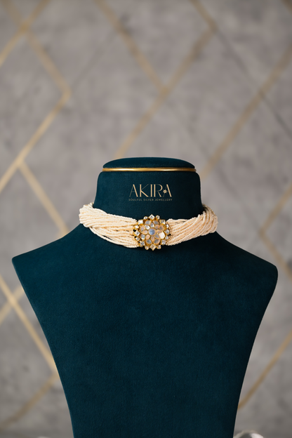 The Moonlit Pearl Choker & Earrings